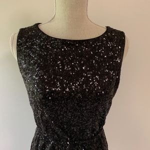 Madewell Broadway and Broome Sequin Black Dress 0
